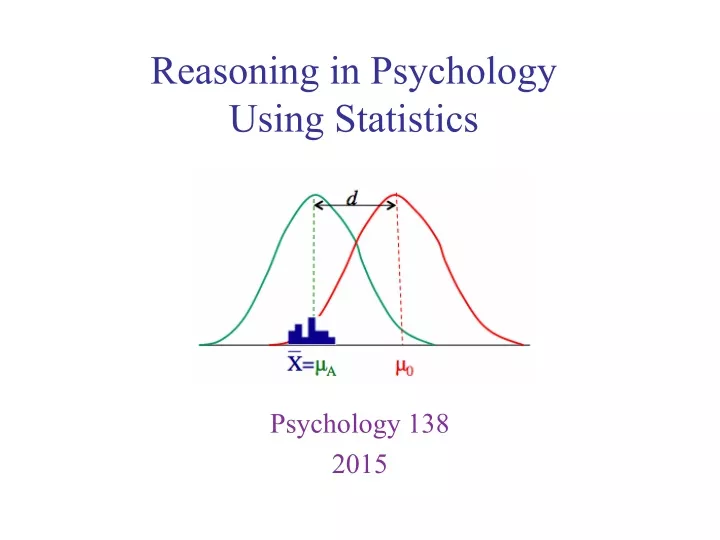 reasoning in psychology using statistics