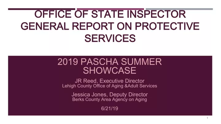 office of state inspector general report on protective services