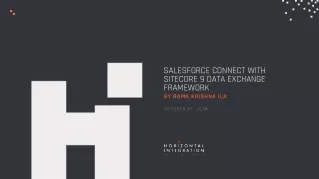 Salesforce Connect with Sitecore 9 Data Exchange Framework