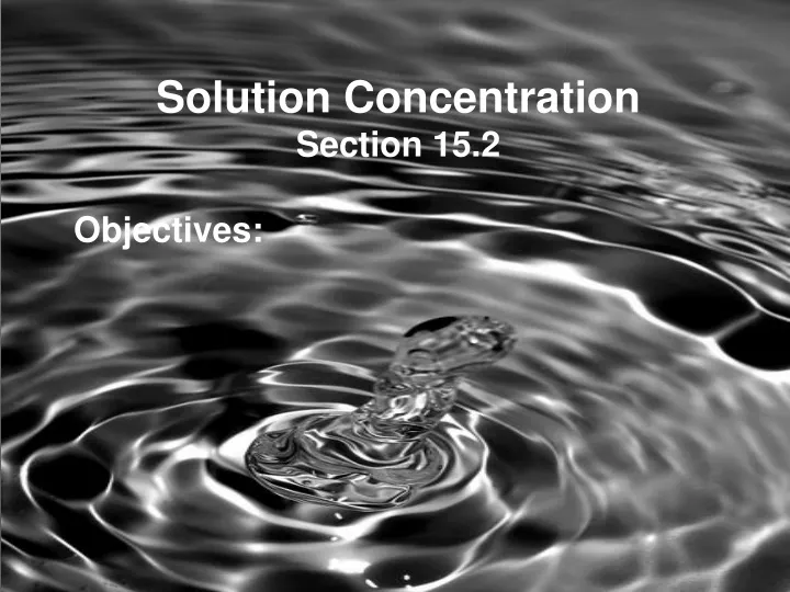 solution concentration section 15 2