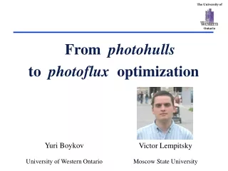 From   photohulls to   photoflux   optimization