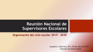 Reunión  Nacional de  Supervisores Escolares