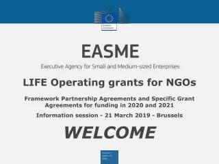 LIFE Operating grants for NGOs