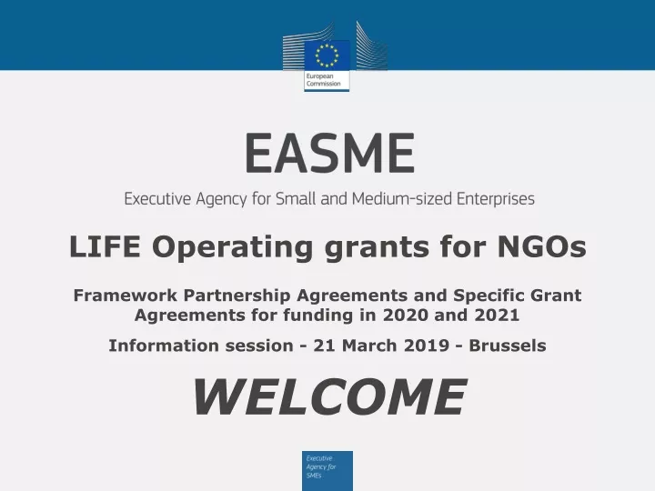 life operating grants for ngos framework