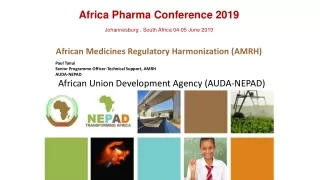 Africa Pharma Conference 2019  Johannesburg , South Africa 04-05 June  2019