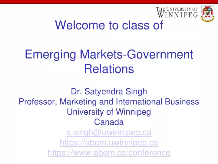 welcome to class of emerging markets government