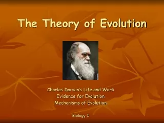 The Theory of Evolution