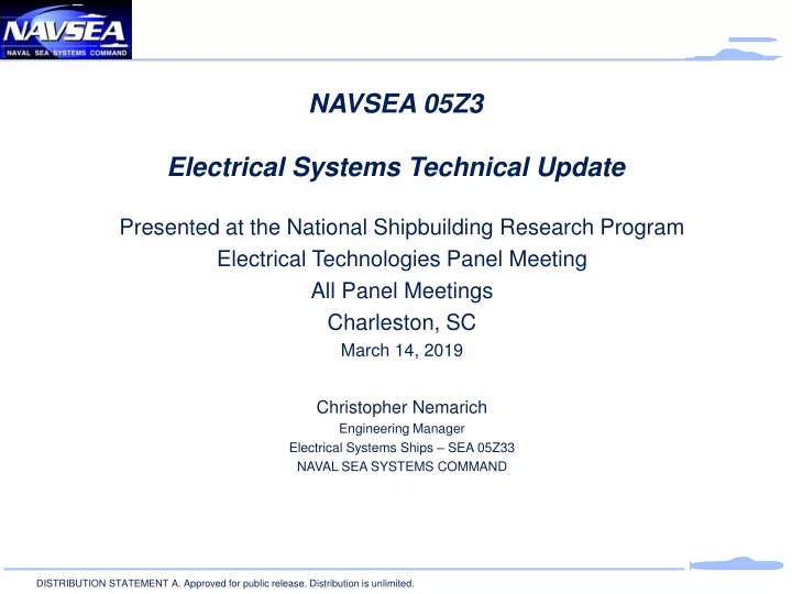 navsea 05z3 electrical systems technical update