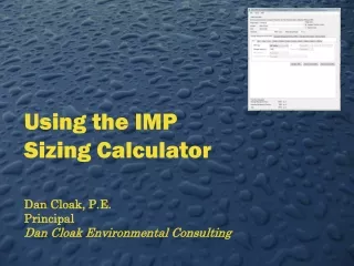 Using the IMP  Sizing Calculator