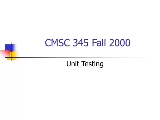 CMSC 345 Fall 2000