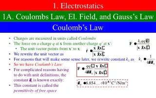 1. Electrostatics