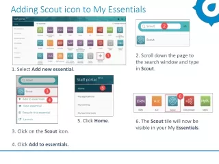 Adding Scout icon to My Essentials