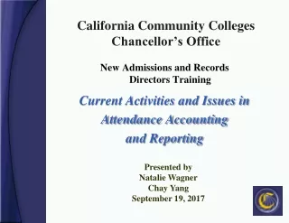 California Community Colleges  Chancellor’s Office