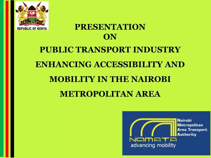 presentation on public transport industry