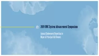 2019 UNC System Advancement Symposium