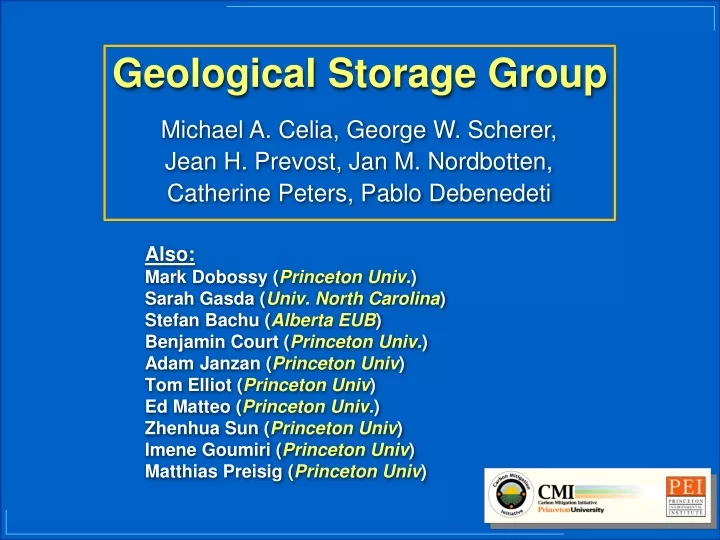 geological storage group