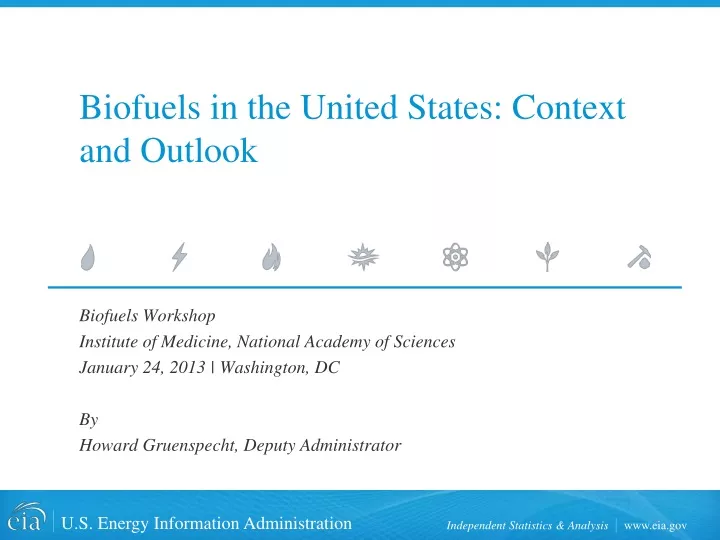 biofuels in the united states context and outlook