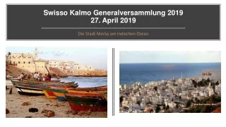 Swisso Kalmo Generalversammlung 2019 27. April 2019