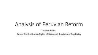 Analysis of Peruvian Reform