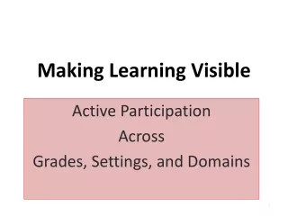 Making Learning Visible