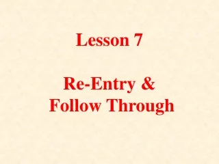 Lesson 7 Re-Entry &amp;  Follow Through
