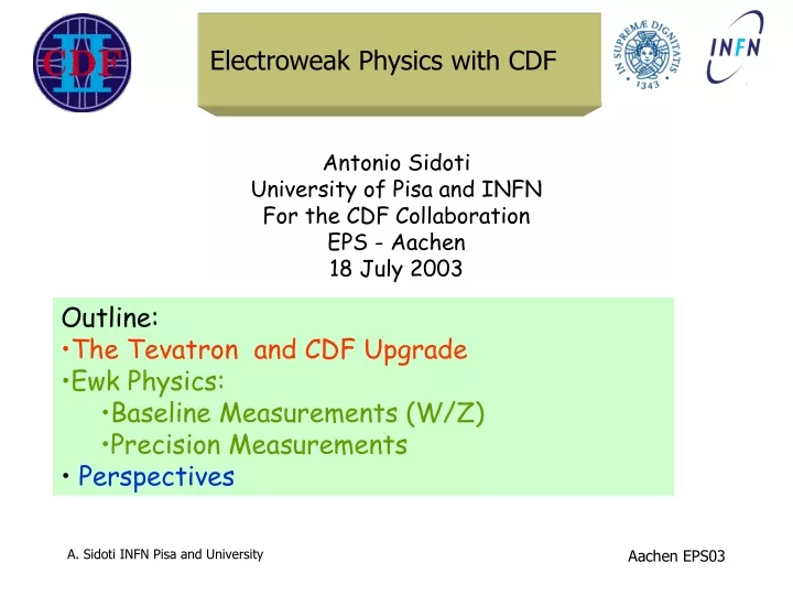 electroweak physics with cdf