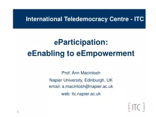 International Teledemocracy Centre - ITC