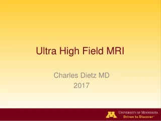 Ultra High Field MRI