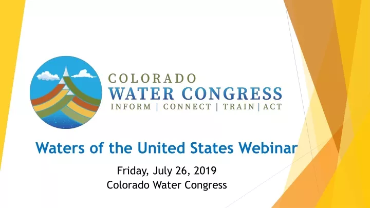 waters of the united states webinar