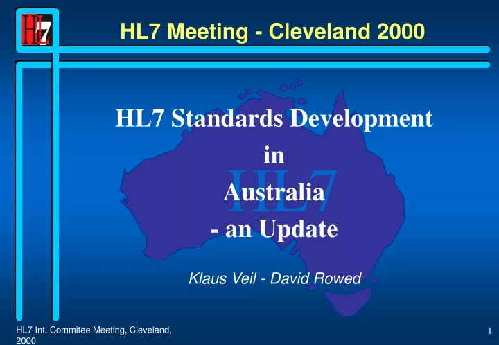 hl7 meeting cleveland 2000