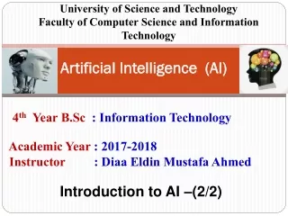 Artificial  Intelligence  (AI)