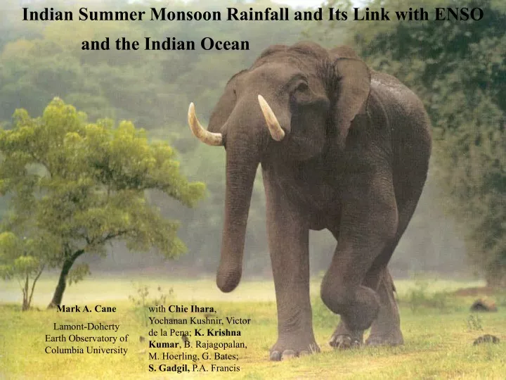 indian summer monsoon rainfall and its link with