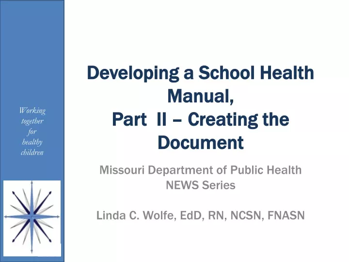 developing a school health manual part ii creating the document