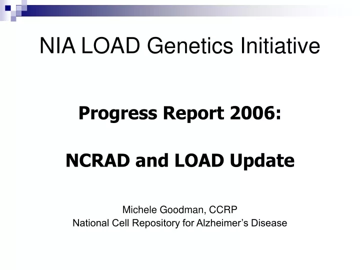 nia load genetics initiative