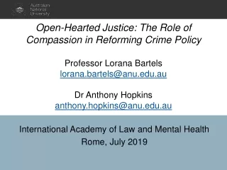 International Academy of Law and Mental Health Rome, July 2019