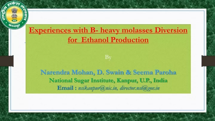 experiences with b heavy molasses diversion