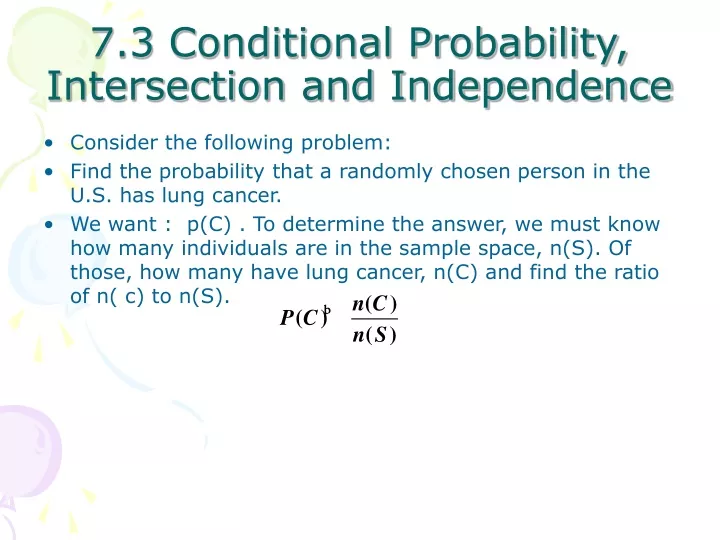 7 3 conditional probability intersection and independence