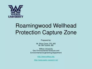 Roamingwood Wellhead Protection Capture Zone