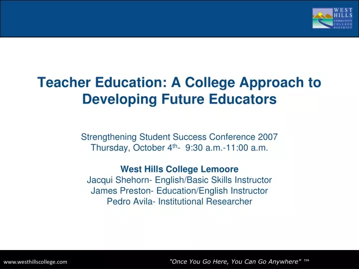 teacher education a college approach to developing future educators