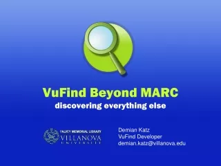 VuFind Beyond MARC discovering everything else