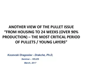 Kocevski Dragoslav - Drakche, Ph.D ,  Seminar – VELES March, 2017