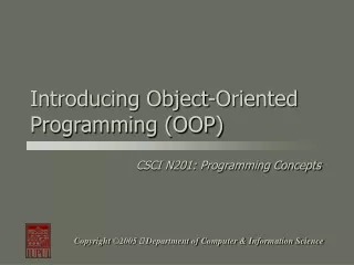 Introducing Object-Oriented Programming (OOP)