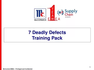 7 Deadly Defects Training Pack