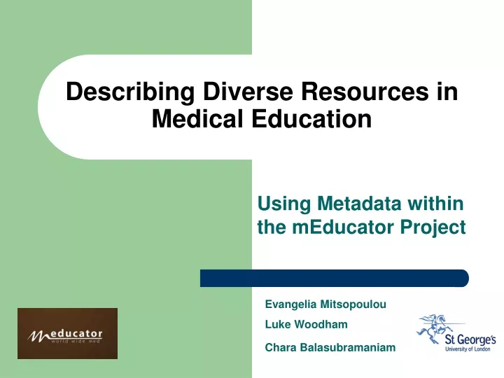 describing diverse resources in medical education