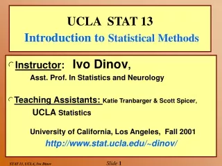 UCLA  STAT 13 Introduction to Statistical Methods