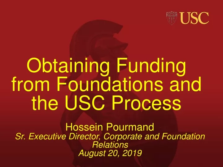 obtaining funding from foundations
