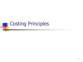 Costing Principles