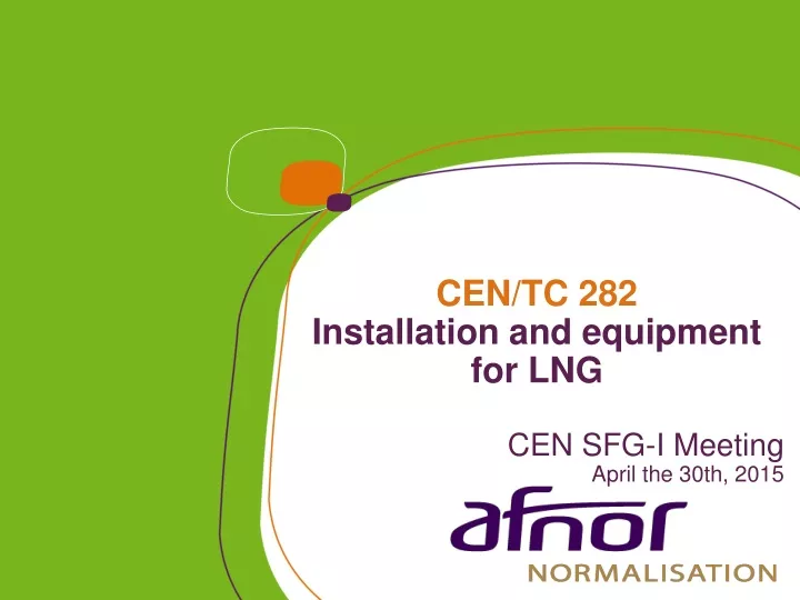 cen tc 282 installation and equipment