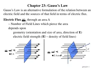 Chapter 23: Gauss’s Law
