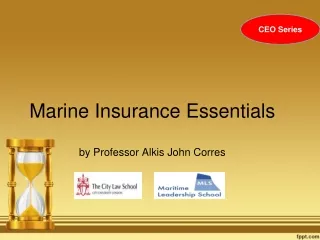 Marine Insurance Essentials by Professor Alkis John Corres